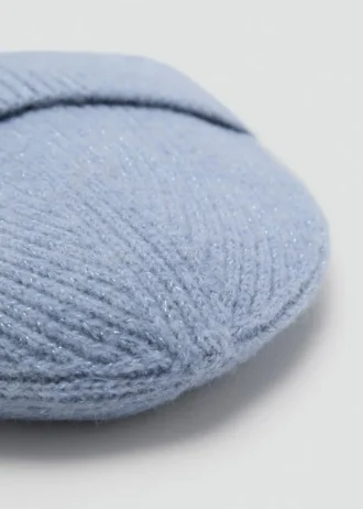 Czapka z prążkowanej tkaniny lurexowej