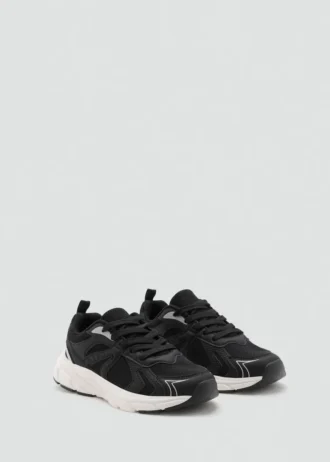 Łączone trampki ze sznurowadłami