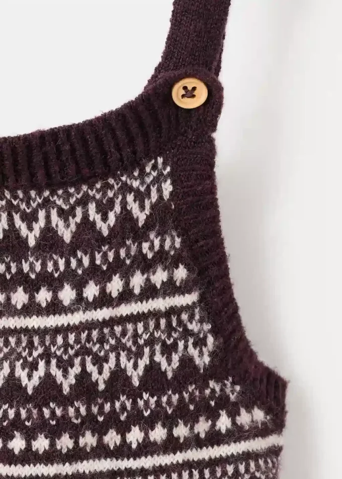 Dżinsowe ogrodniczki z dzianiny żakardowej Dżinsowe ogrodniczki z dzianiny żakardowej