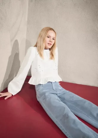 Dżinsy z brokatowymi gwiazdkami Dżinsy z brokatowymi gwiazdkami