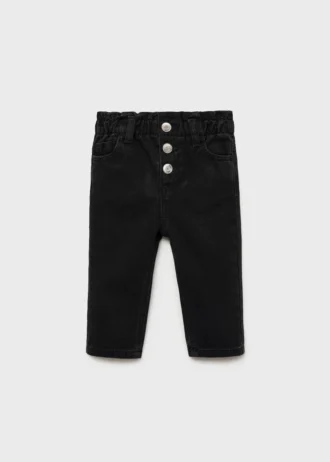 Dżinsy z papierową torbą i guzikami