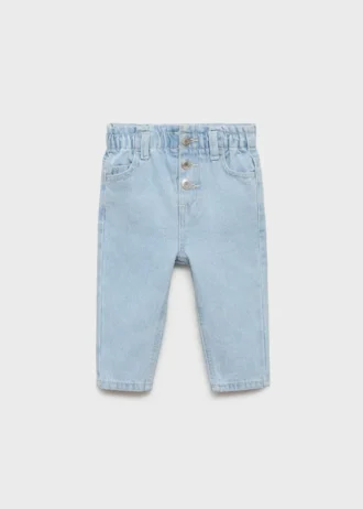 Dżinsy z papierową torbą i guzikami