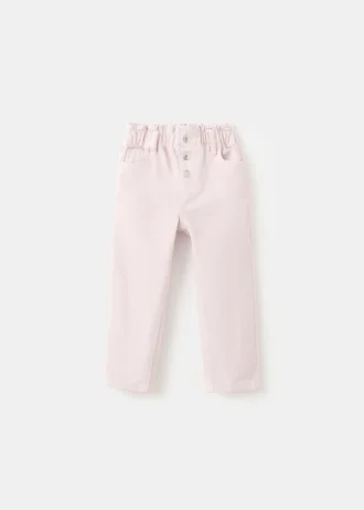 Dżinsy z papierową torbą i guzikami