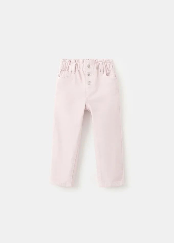 Dżinsy z papierową torbą i guzikami Dżinsy z papierową torbą i guzikami