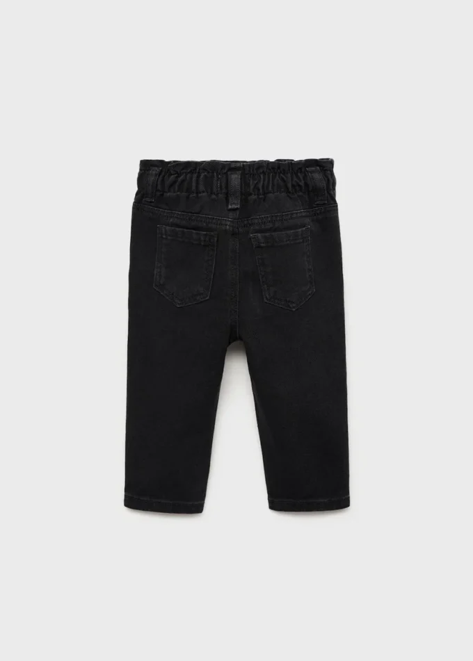 Dżinsy z papierową torbą i guzikami Dżinsy z papierową torbą i guzikami