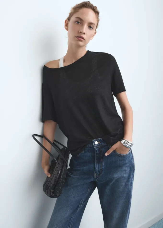 Dżinsy z prostymi nogawkami i rozcięciami Dżinsy z prostymi nogawkami i rozcięciami