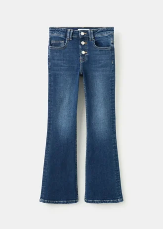 Dżinsy z rozkloszowanymi nogawkami i guzikami Dżinsy z rozkloszowanymi nogawkami i guzikami