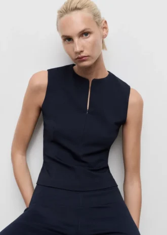 Dopasowana bluzka zapinana na zamek błyskawiczny Dopasowana bluzka zapinana na zamek błyskawiczny