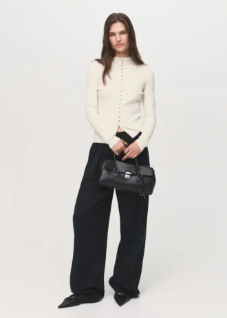 Drobno dziana dzianinowa kurtka