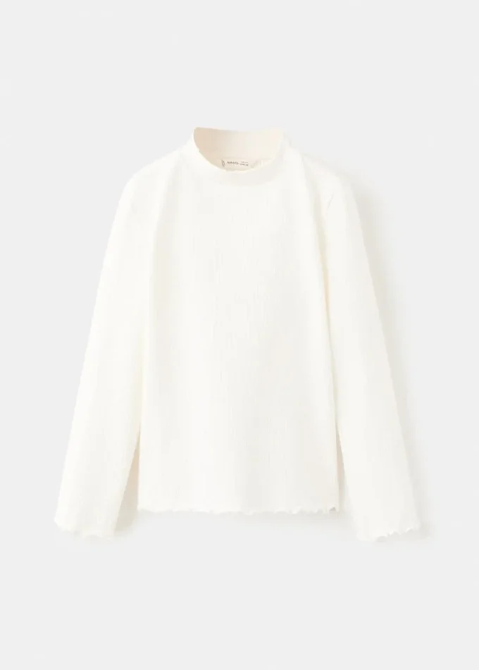 Długa koszulka z prążkowanej dzianiny Długa koszulka z prążkowanej dzianiny