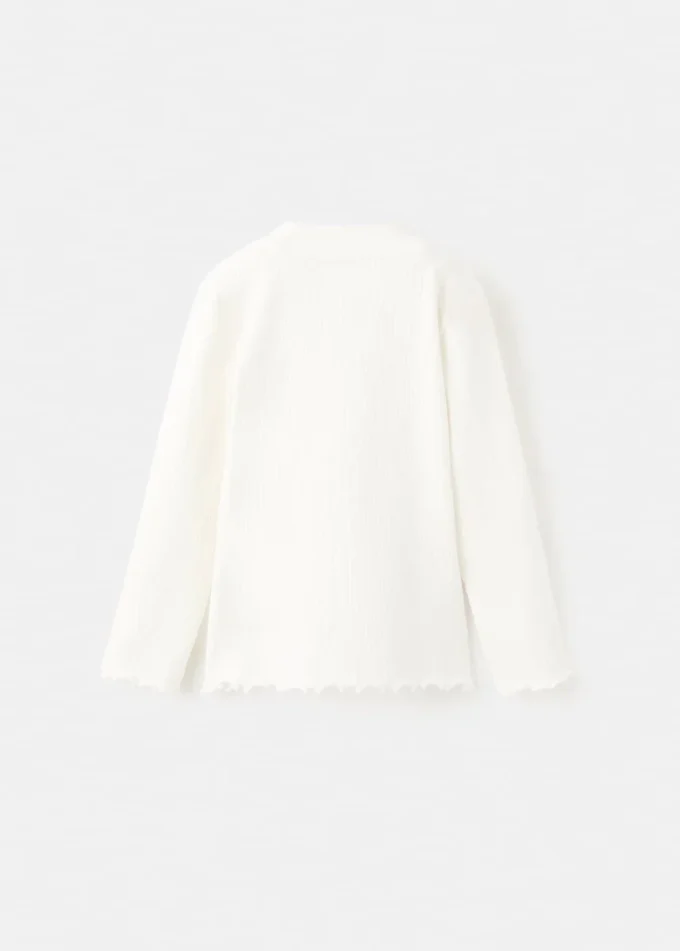 Długa koszulka z prążkowanej dzianiny Długa koszulka z prążkowanej dzianiny