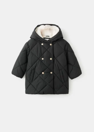 Długa kurtka z podszewką imitującą futro