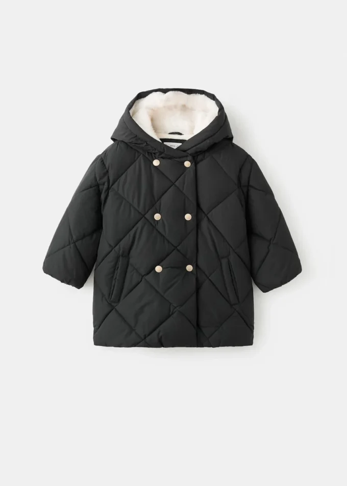 Długa kurtka z podszewką imitującą futro Długa kurtka z podszewką imitującą futro