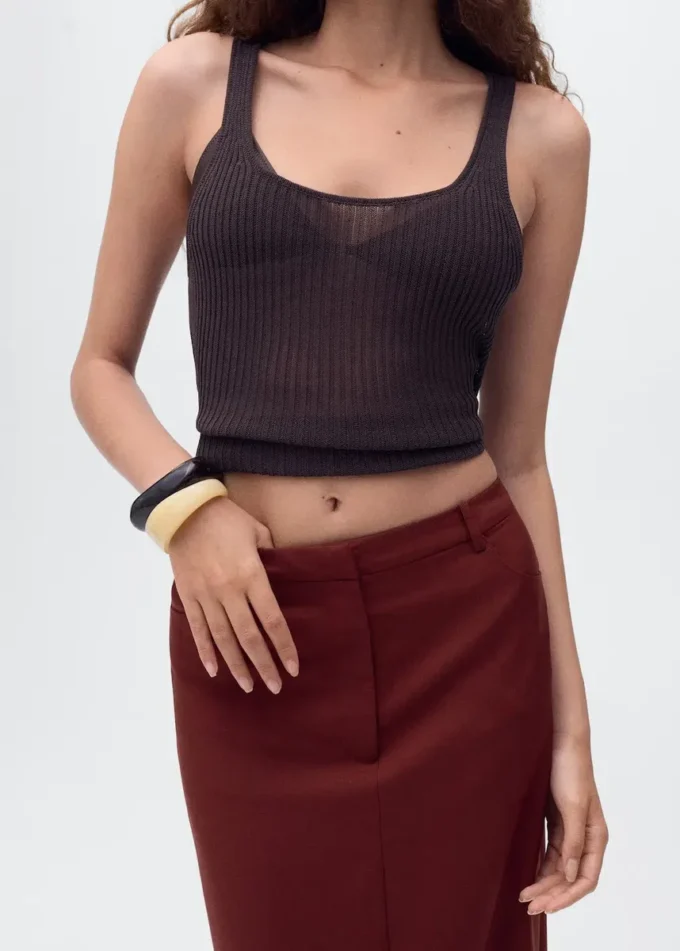 Długa ołówkowa spódnica z rozcięciem Długa ołówkowa spódnica z rozcięciem