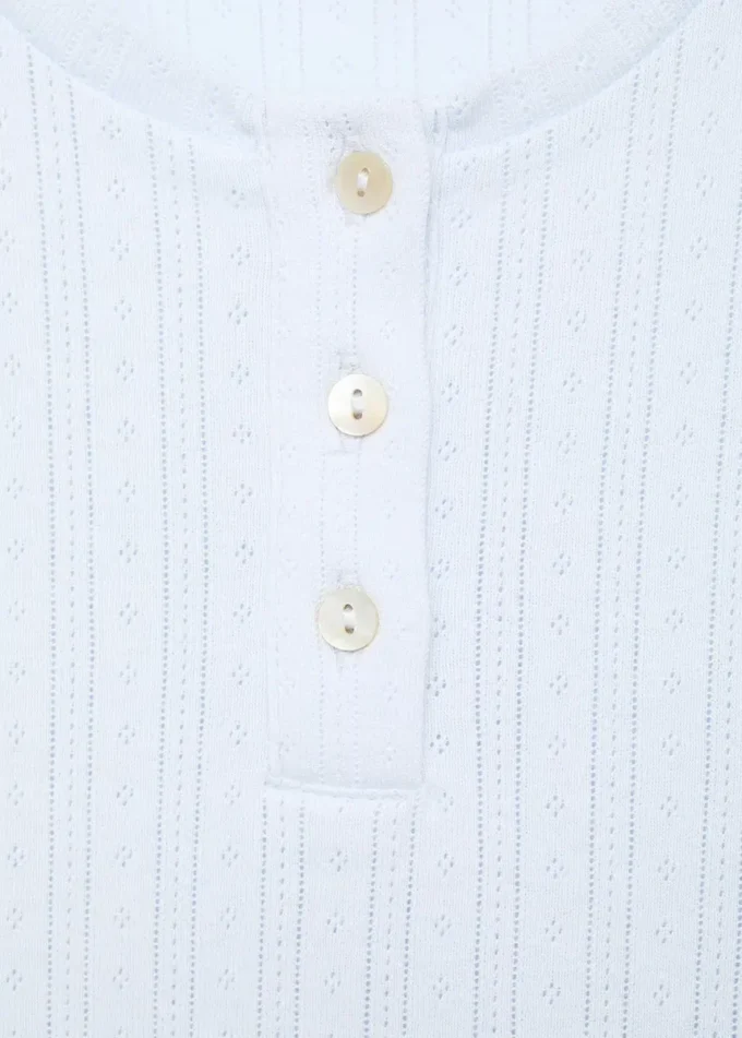 Długa piżama z prążkowanej dzianiny Długa piżama z prążkowanej dzianiny