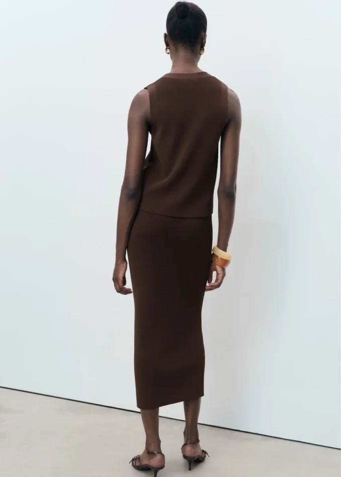 Długa spódnica z cienkiej dzianiny Długa spódnica z cienkiej dzianiny