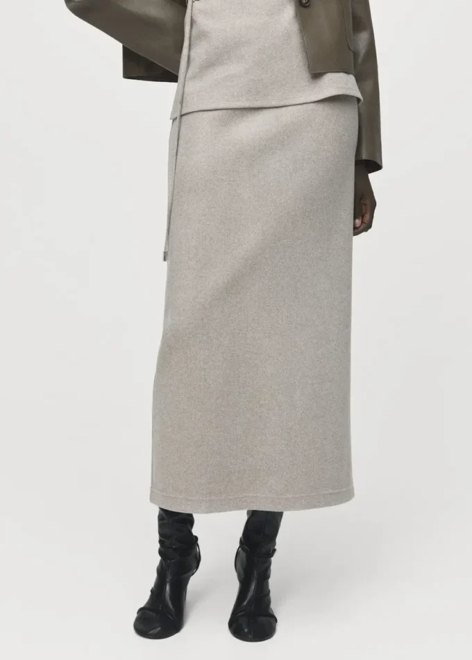 Długa spódnica z elastyczną talią Długa spódnica z elastyczną talią