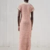 Długa sukienka z dzianiny w paski Długa sukienka z dzianiny w paski