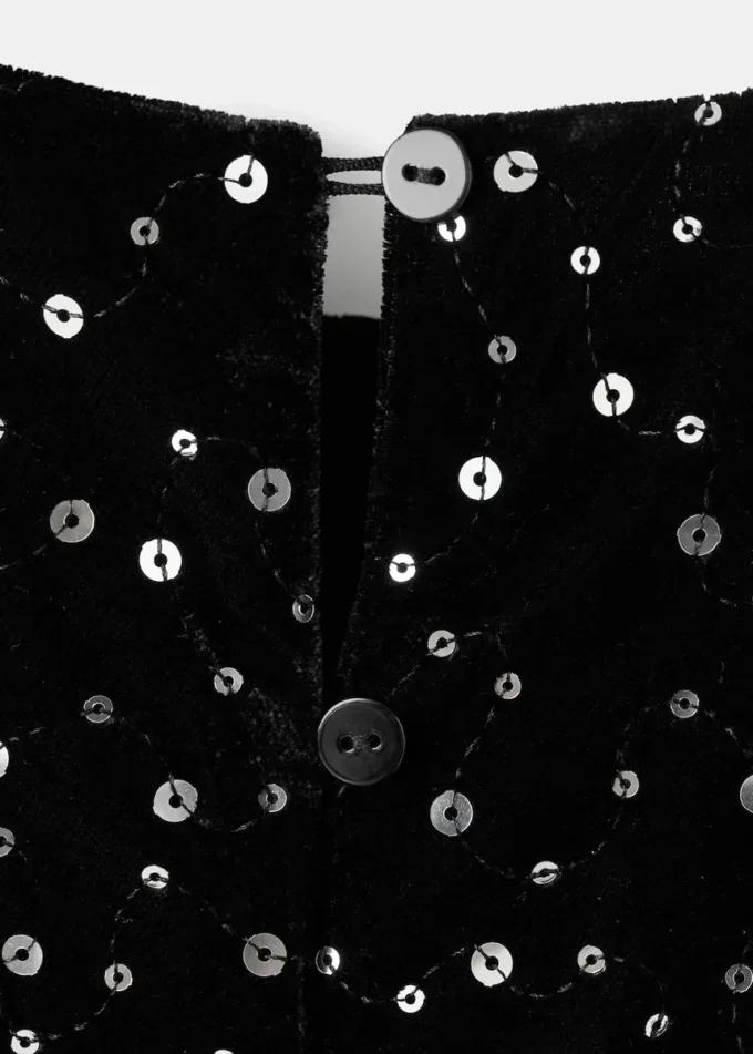 Długi kombinezon z cekinami