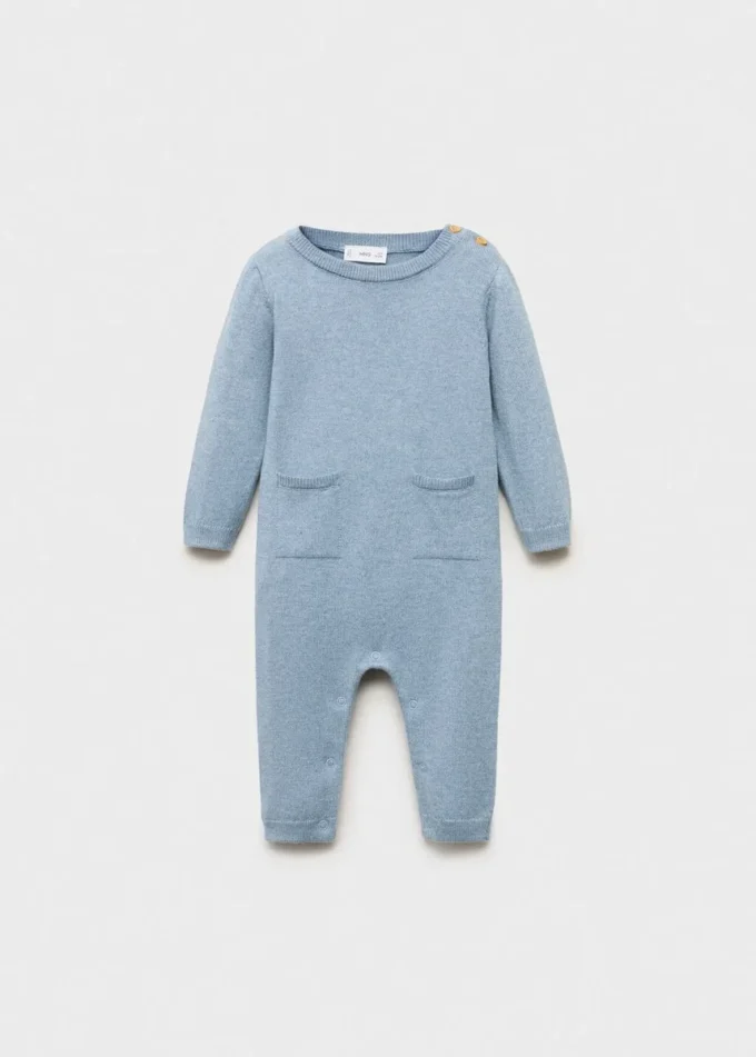 Długi kombinezon z kieszenią na piersi Długi kombinezon z kieszenią na piersi