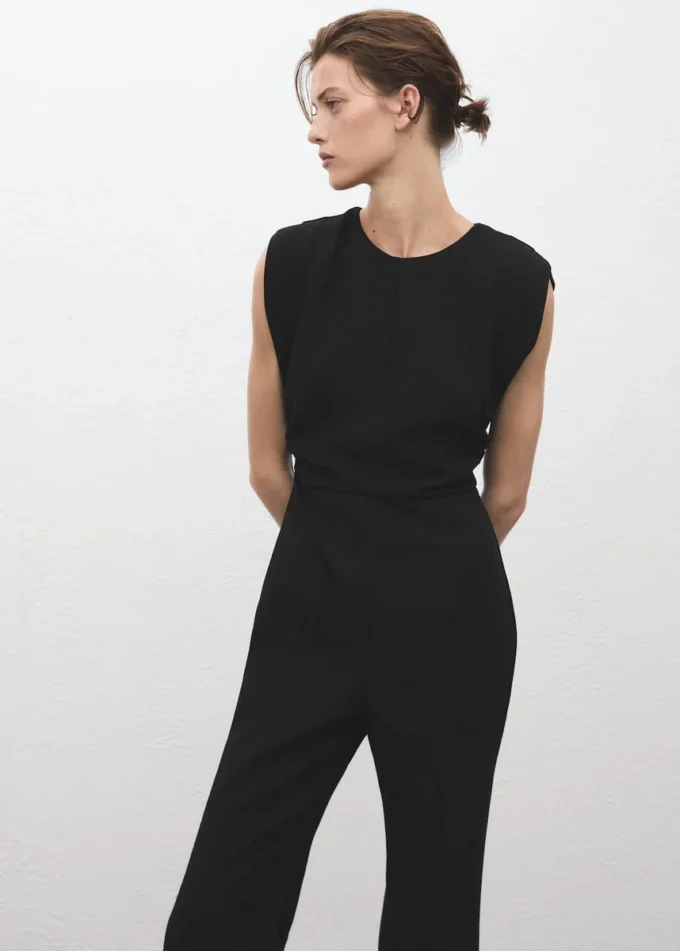 Długi kombinezon z marszczeniami Długi kombinezon z marszczeniami