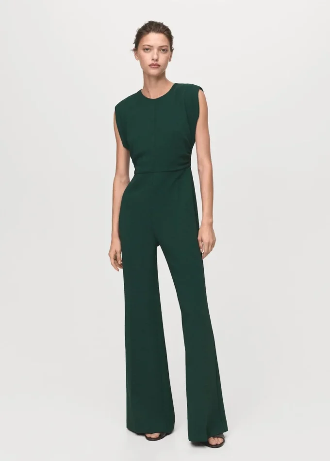 Długi kombinezon z marszczeniami Długi kombinezon z marszczeniami