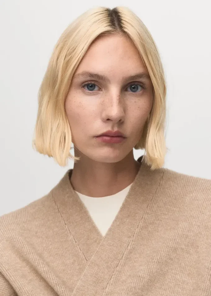 Długi płaszcz z dzianiny Długi płaszcz z dzianiny