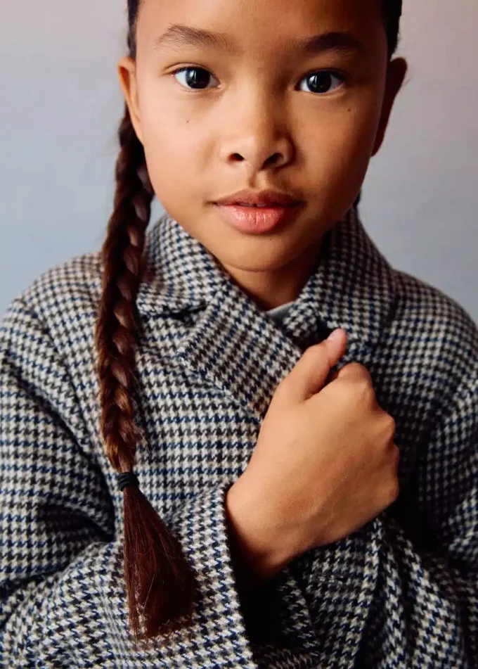 Długi płaszcz z tkaniny Długi płaszcz z tkaniny