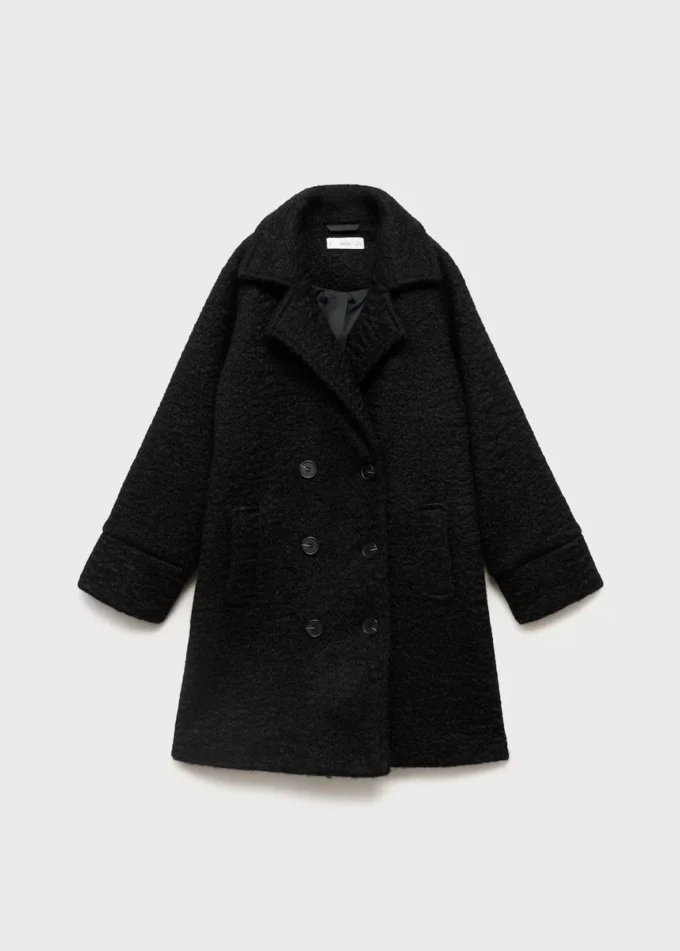 Długi płaszcz z tkaniny Długi płaszcz z tkaniny