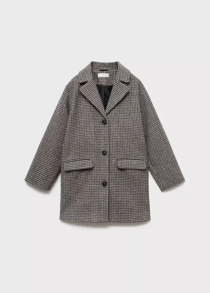 Długi płaszcz z tkaniny Długi płaszcz z tkaniny