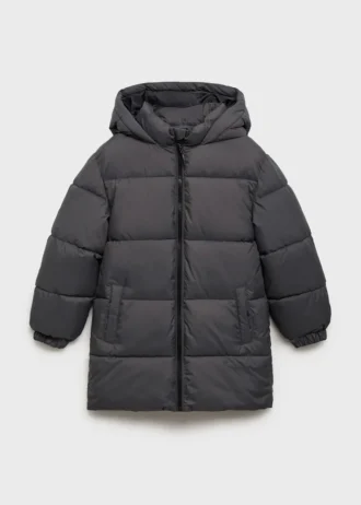 Długi płaszcz z wyściełaną podszewką