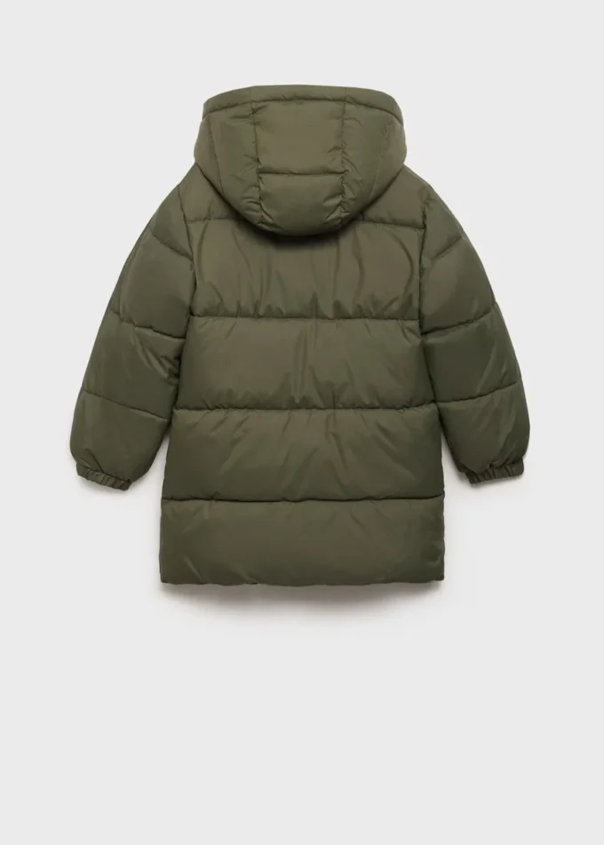 Długi płaszcz z wyściełaną podszewką