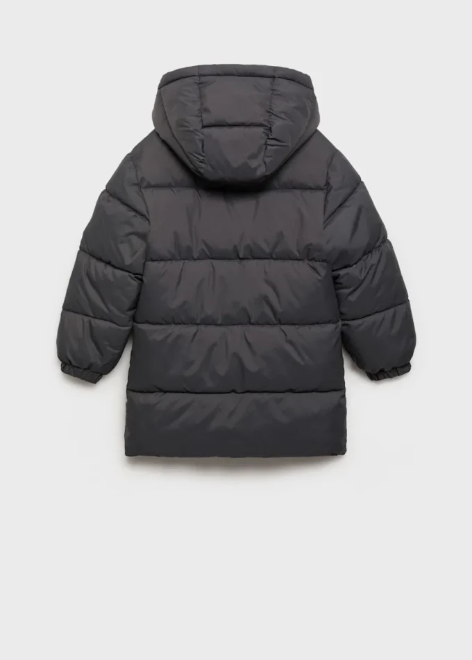 Długi płaszcz z wyściełaną podszewką