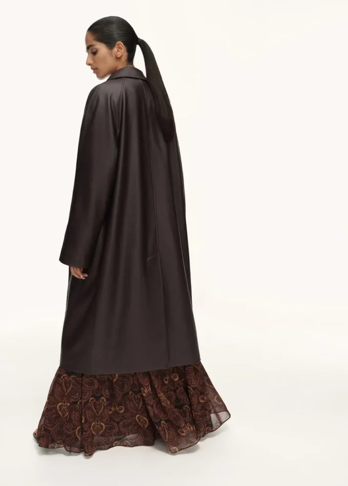 Długi trencz ze sztucznej skóry Długi trencz ze sztucznej skóry