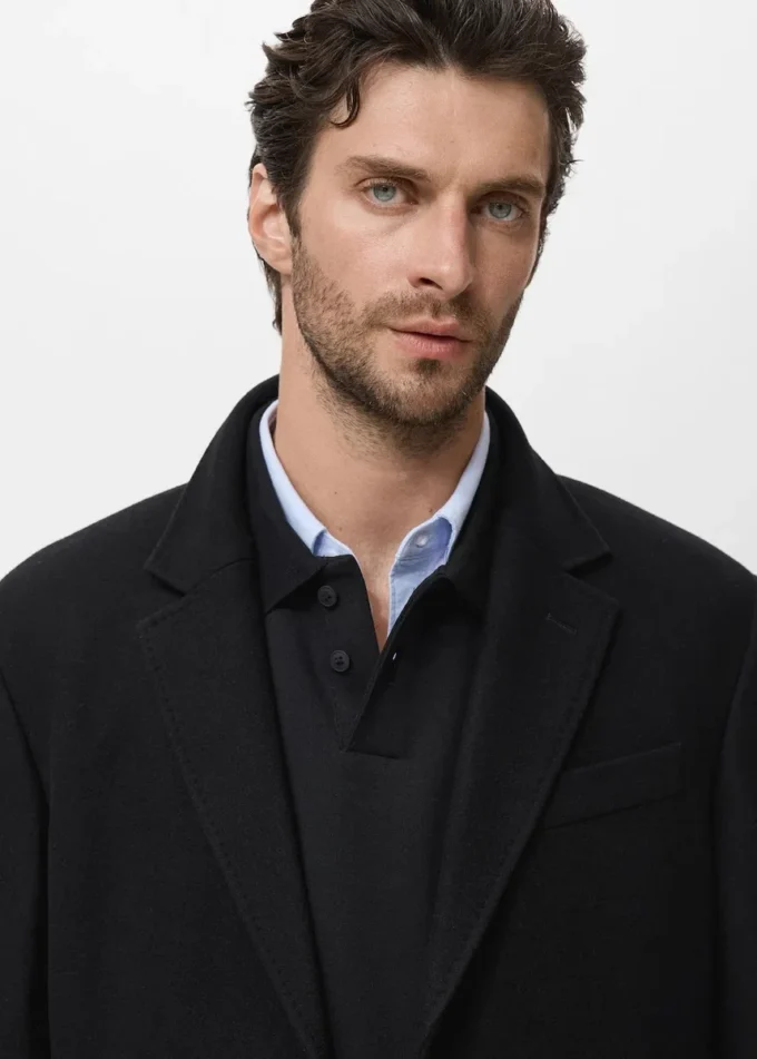 Długi wełniany płaszcz Długi wełniany płaszcz