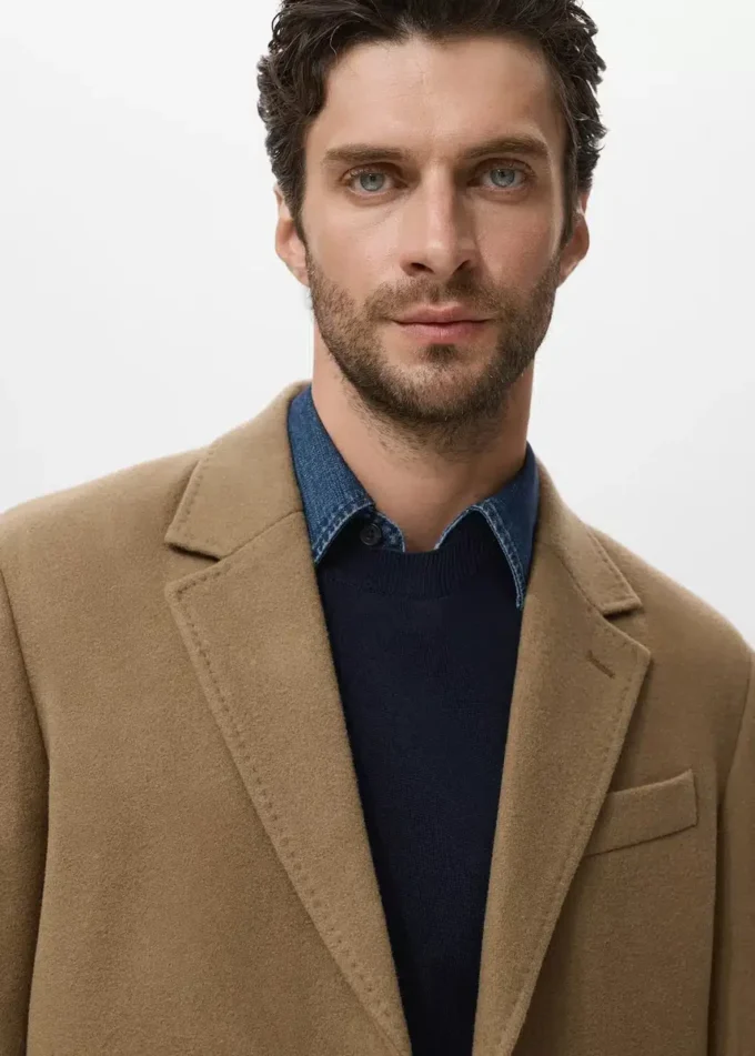 Długi wełniany płaszcz Długi wełniany płaszcz