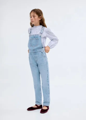 Długie dżinsowe ogrodniczki