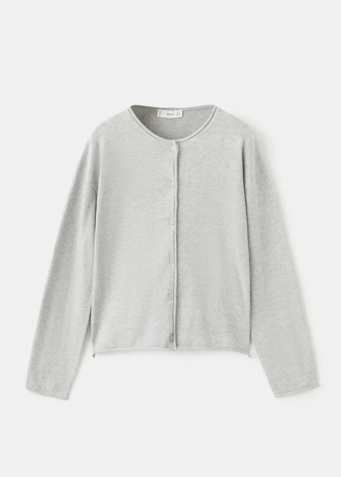 Długie rękawy, dzianinowy kardigan Długie rękawy, dzianinowy kardigan