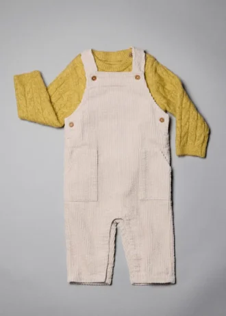 Długie spodnie ogrodniczki z sztruksu