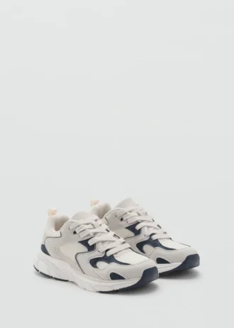 Dwukolorowe sznurowane trampki