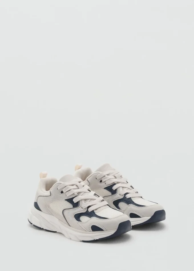 Dwukolorowe sznurowane trampki Dwukolorowe sznurowane trampki