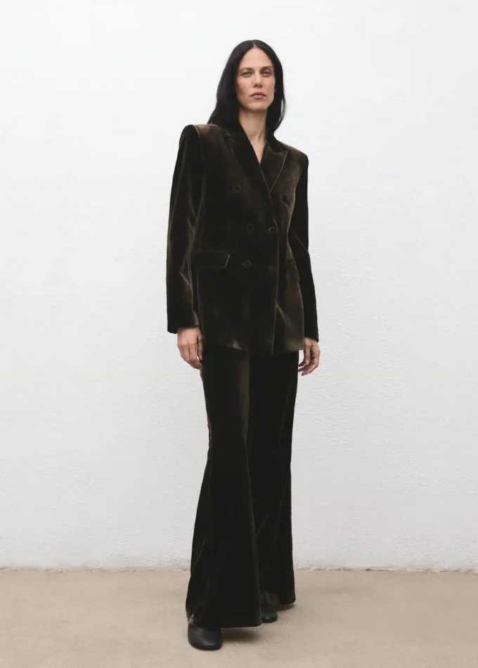 Dwurzędowa aksamitna marynarka Dwurzędowa aksamitna marynarka