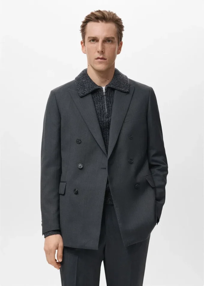 Dwurzędowa marynarka Turin 100% wełna Dwurzędowa marynarka Turin 100% wełna