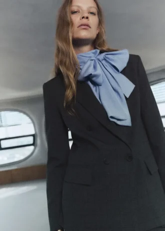 Dwurzędowa marynarka w kratę Dwurzędowa marynarka w kratę