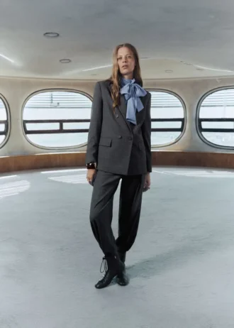 Dwurzędowa marynarka w kratę Dwurzędowa marynarka w kratę