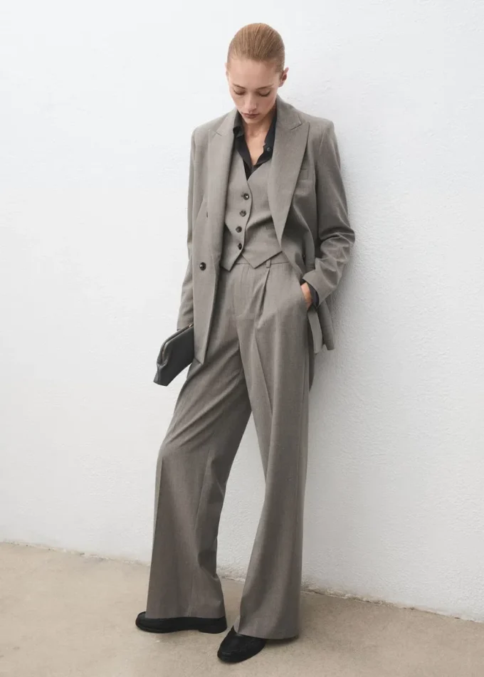 Dwurzędowa marynarka z mieszanki wełny Dwurzędowa marynarka z mieszanki wełny