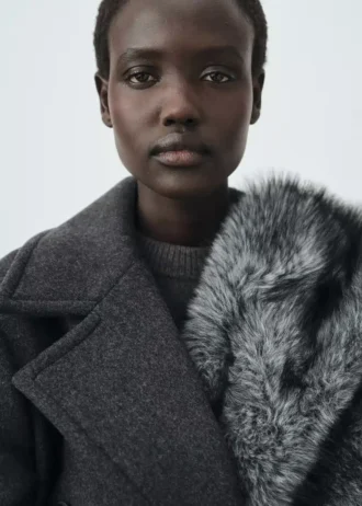 Dwurzędowy płaszcz wełniany