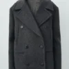 Dwurzędowy płaszcz wełniany Dwurzędowy płaszcz wełniany