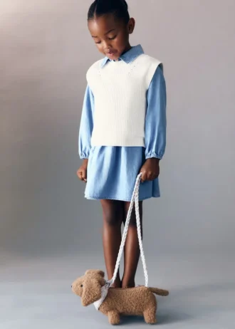 Dzianinowa kamizelka bawełniana