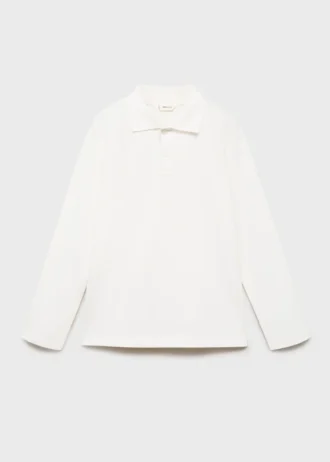 Dzianinowa koszulka polo zapinana na guziki